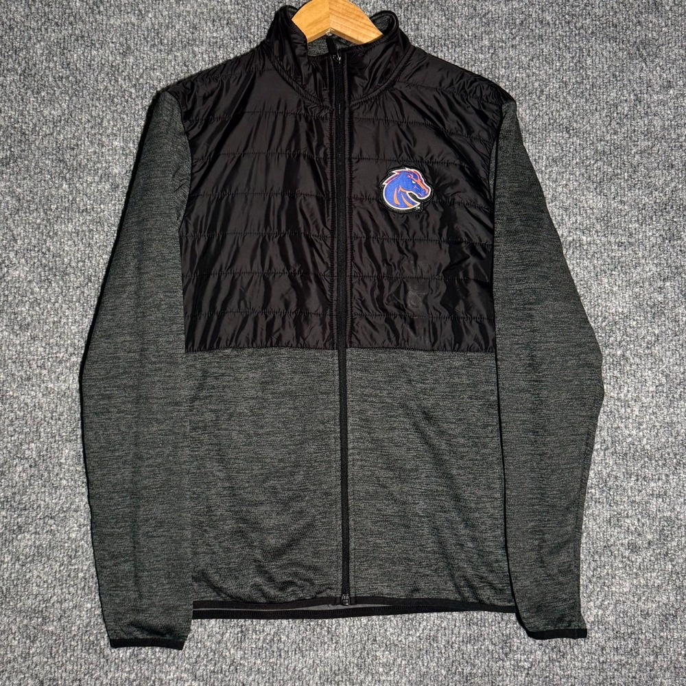Boise State Broncos NCAA Captivating Jacket Men's M Black Gray Full Zip Football